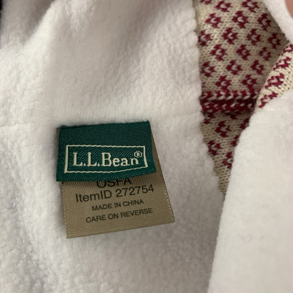 NWT LL Bean Deep Raspberry Red Women's Ski Winter Hat Tassel Fair Isle Snowflake - Picture 5 of 9